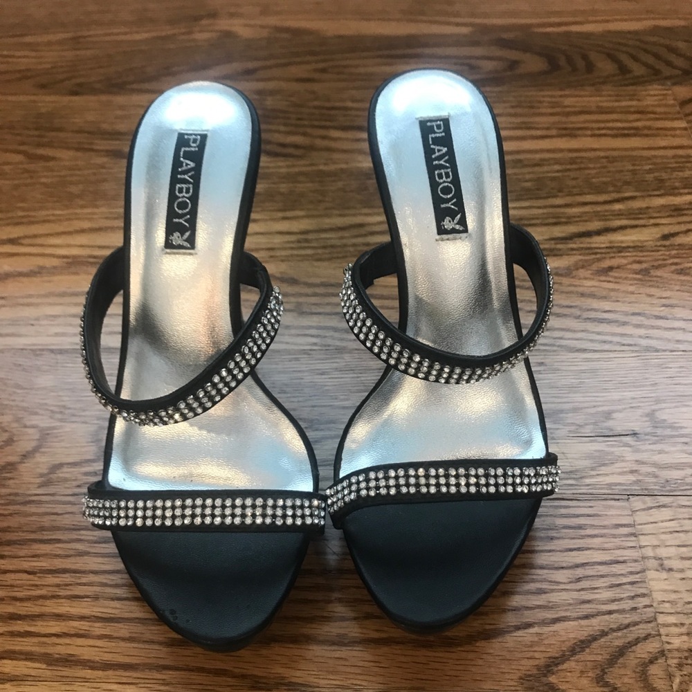 Playboy rhinestone heels